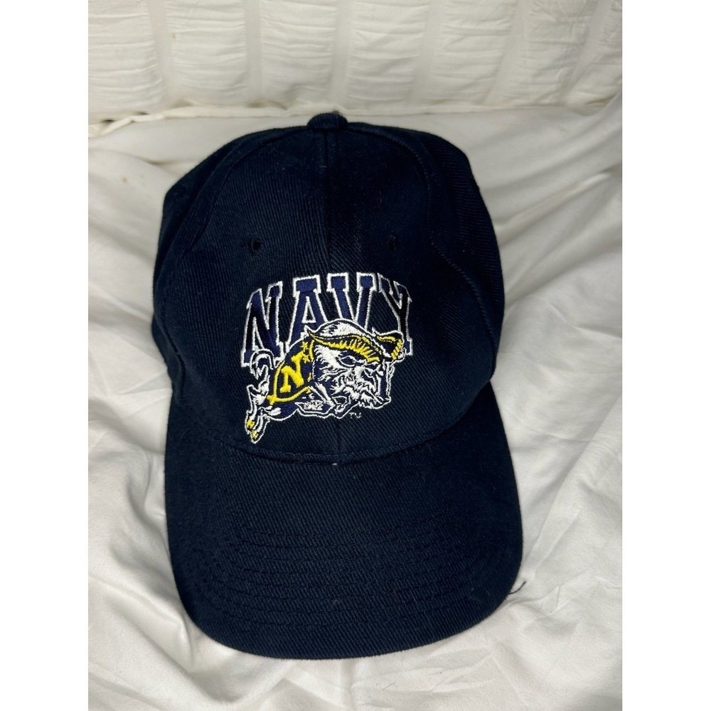 Vintage 90's Navy University Embroidery Adjustable‎ Hat